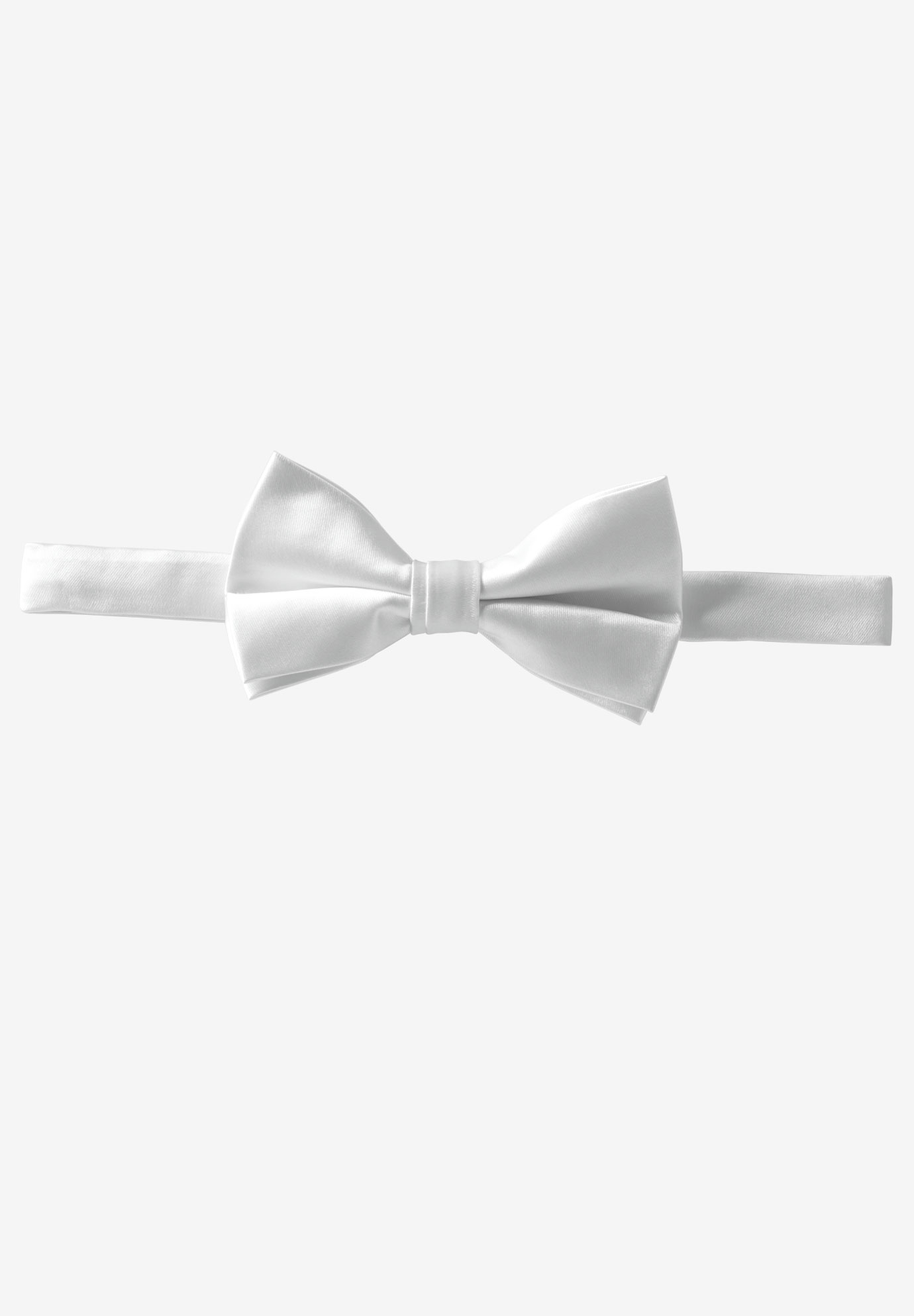 KS Signature Pre-Tied Bow Tie, WHITE