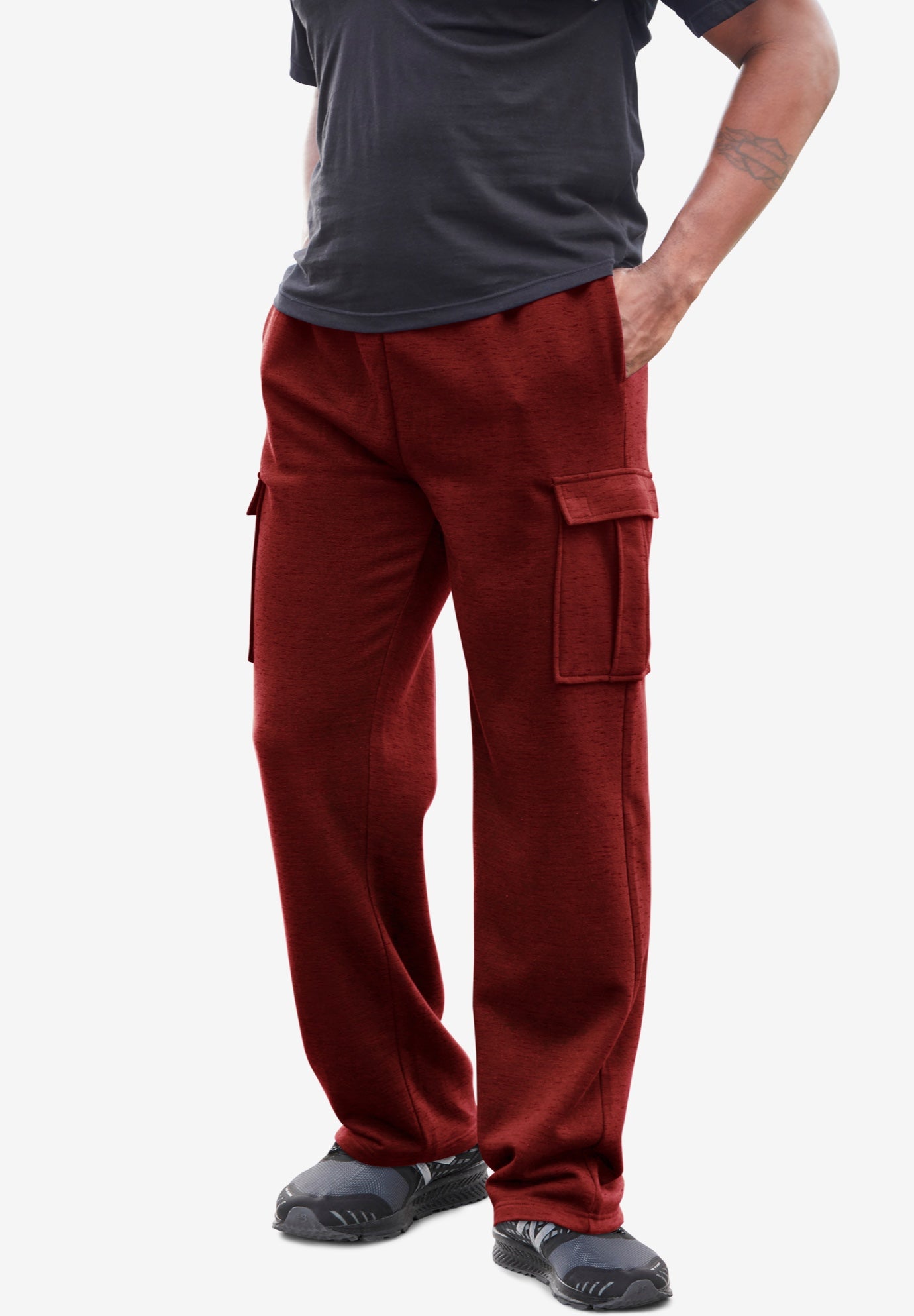 brown cargo sweatpants