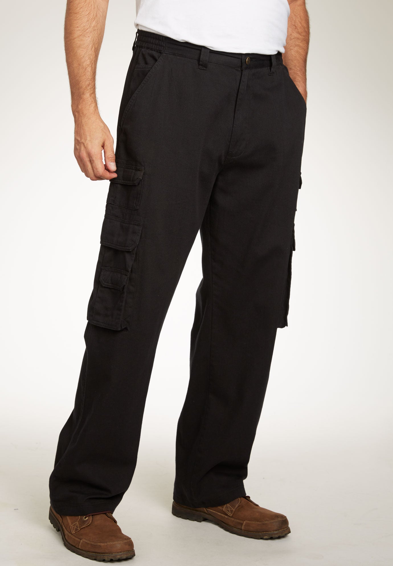 stacked cargo joggers