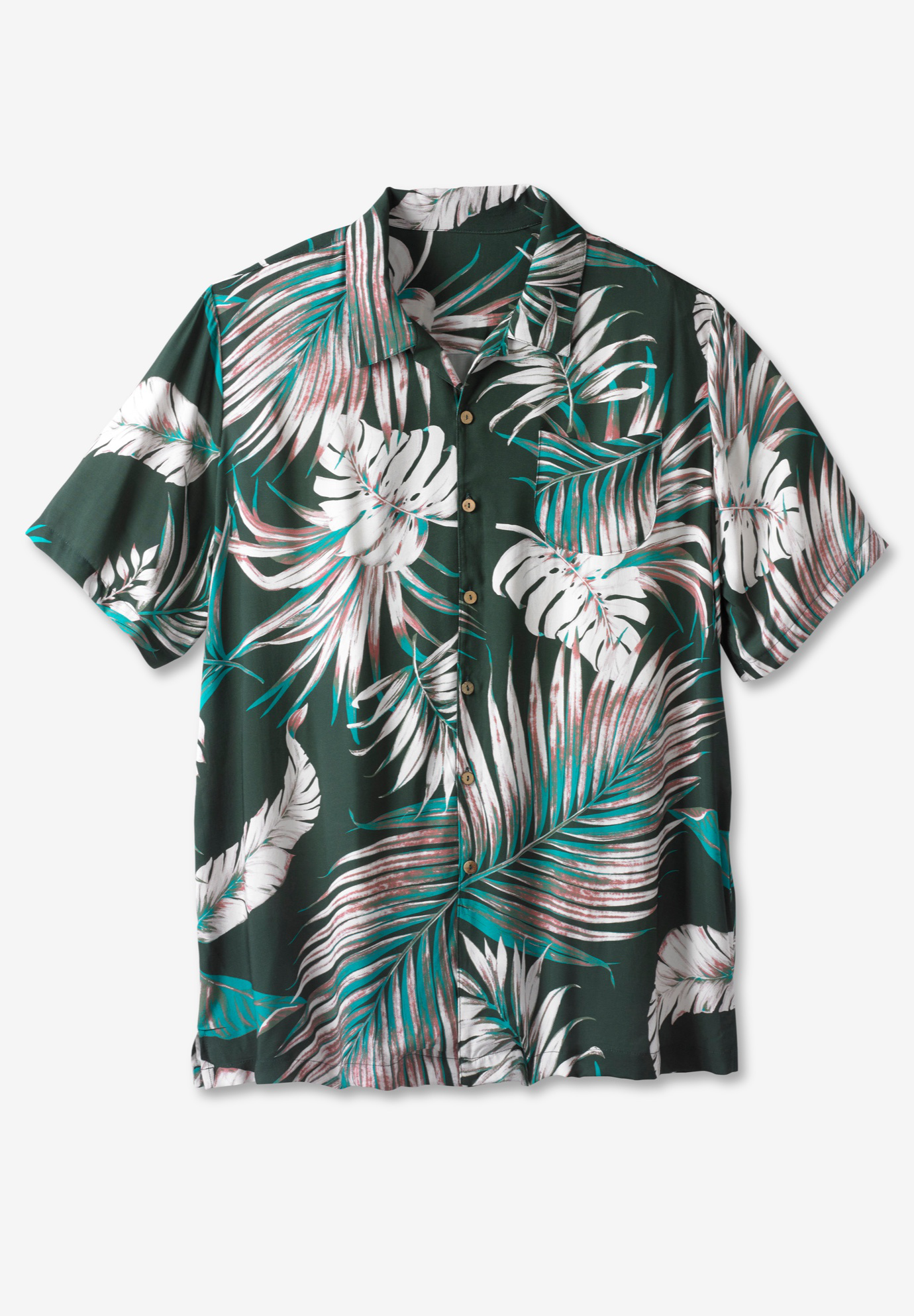 KS Island Printed Rayon Short-Sleeve Shirt, 