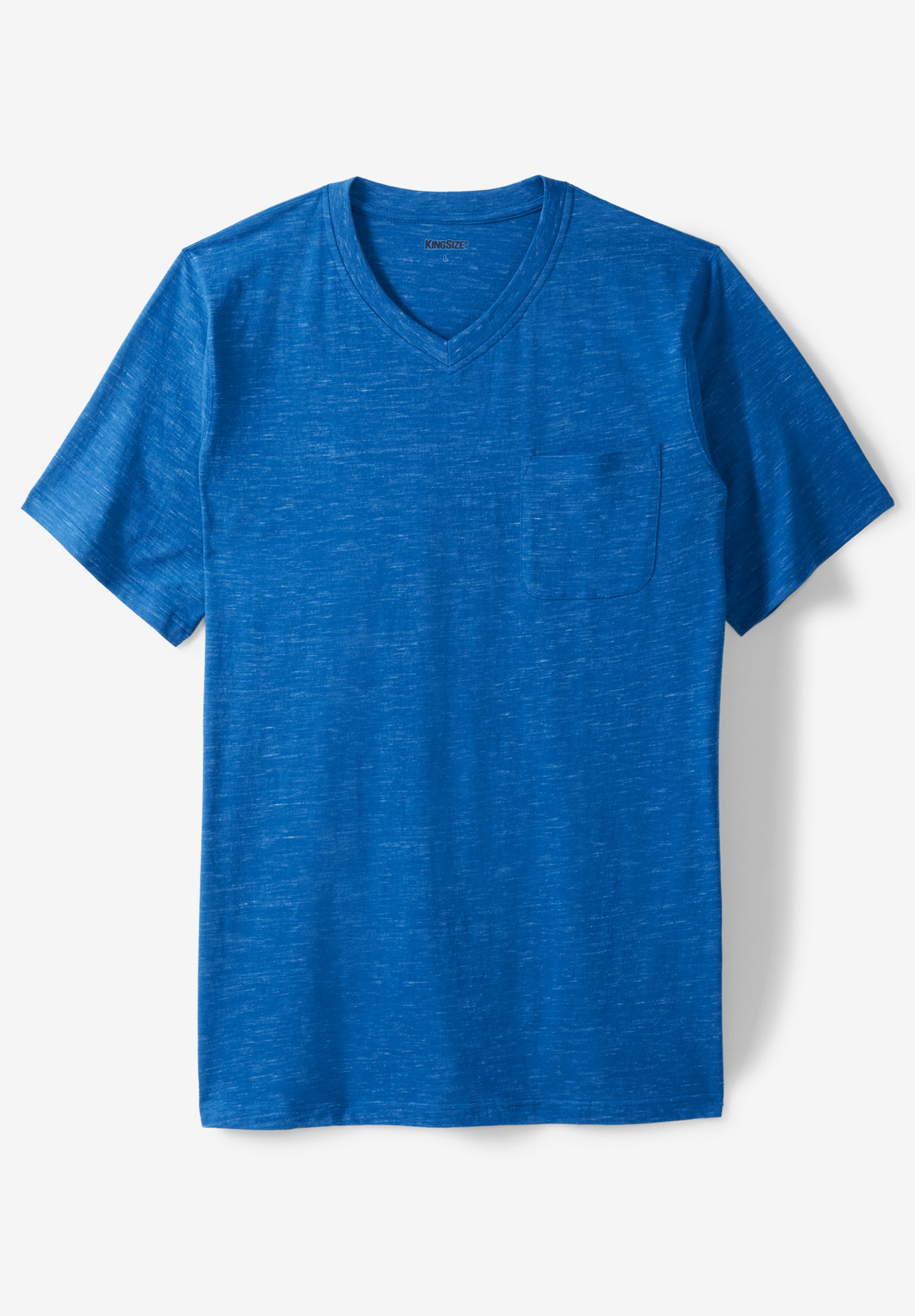 Shrink-Less™ Lightweight Longer-Length V-neck T-shirt, 