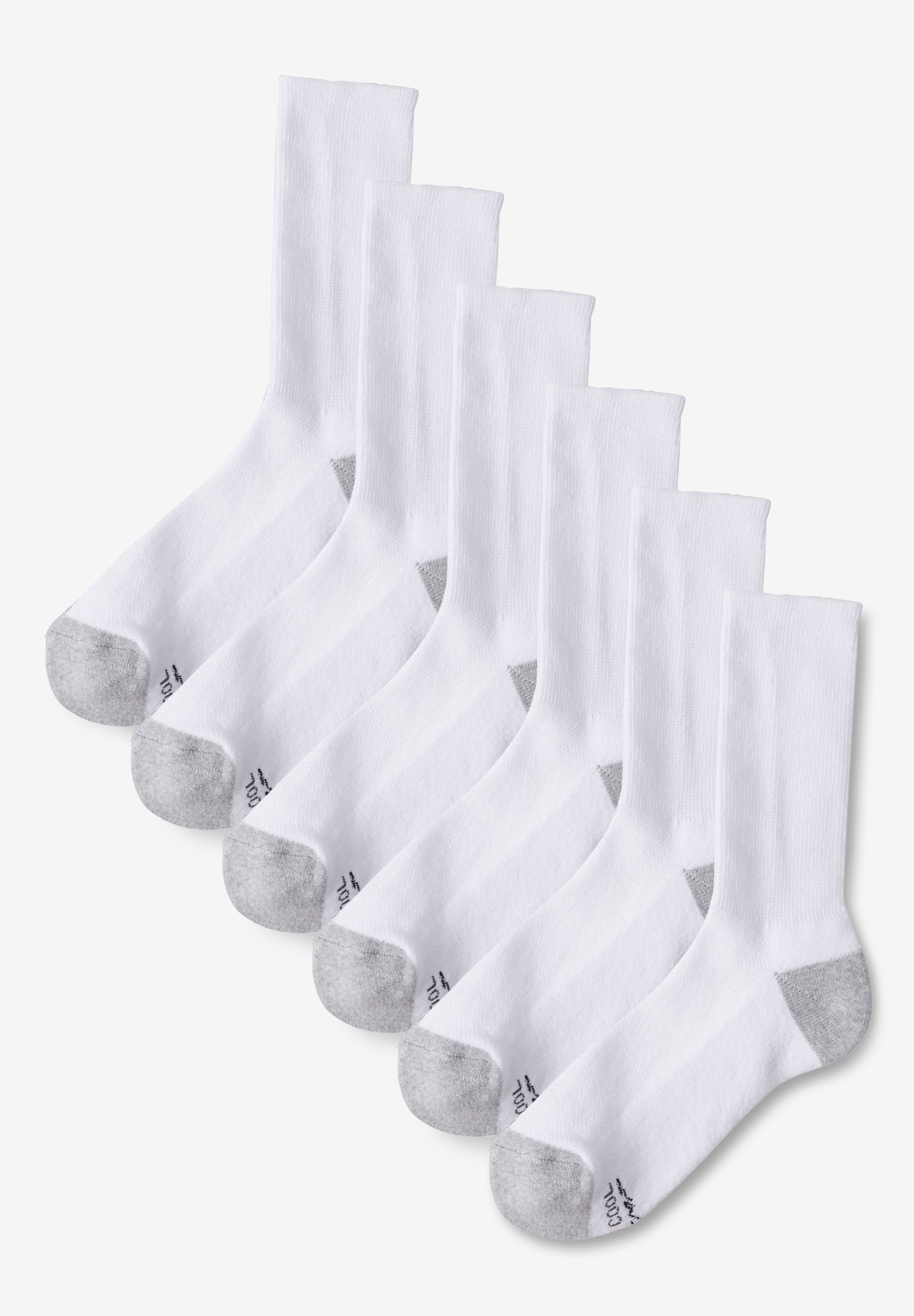 Hanes® X-Temp® Crew-Length Socks 6-Pack, 