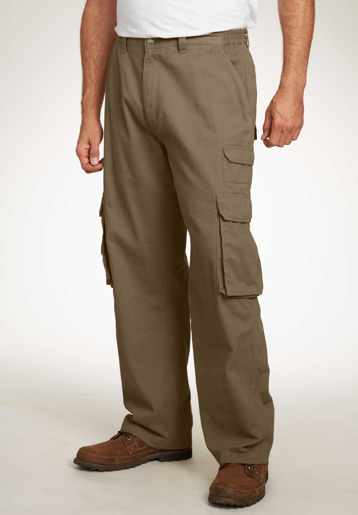 Boulder Creek® Side-Elastic Stacked Cargo Pocket Pants, 