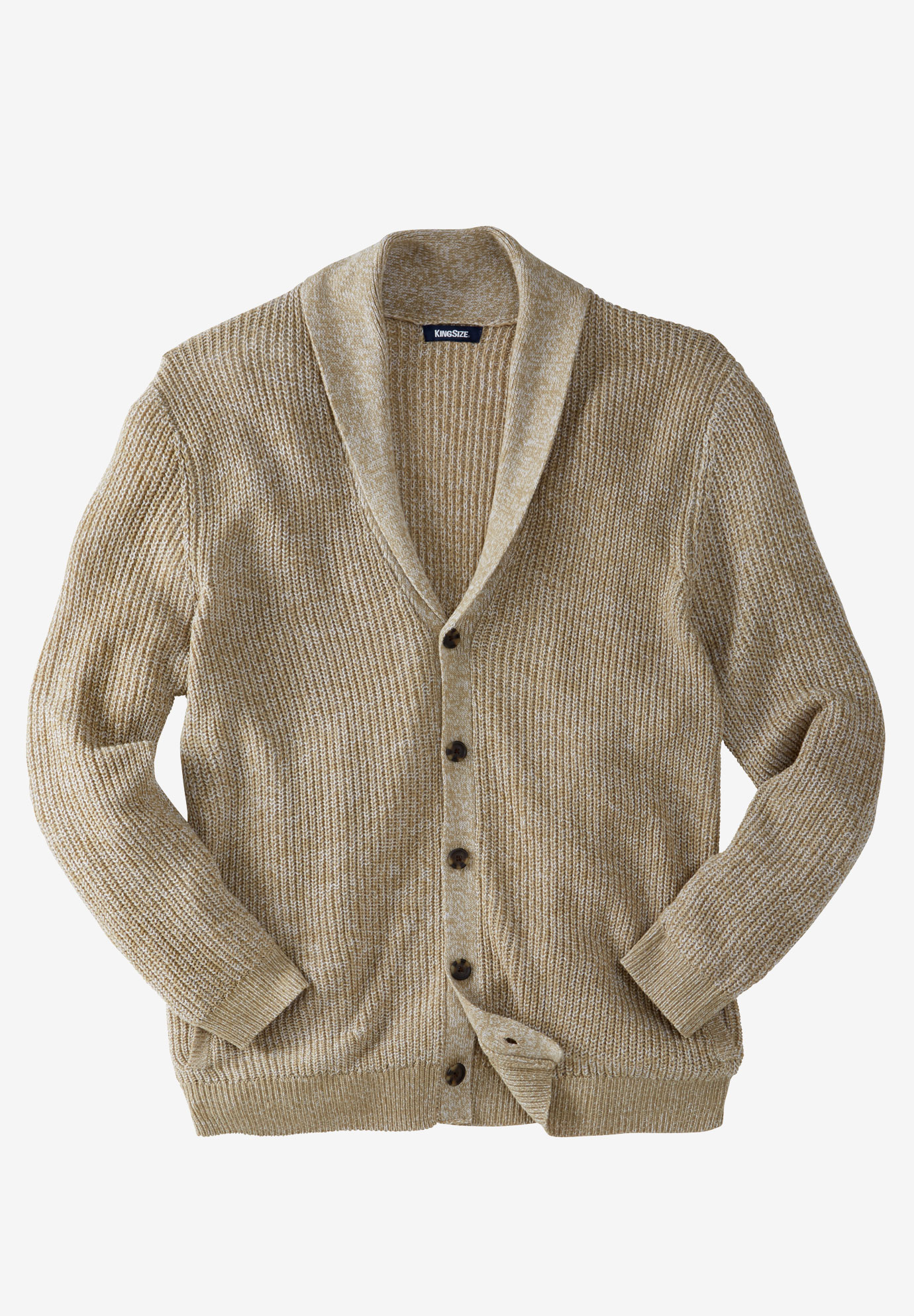 Shaker Knit Shawl-Collar Cardigan Sweater, 