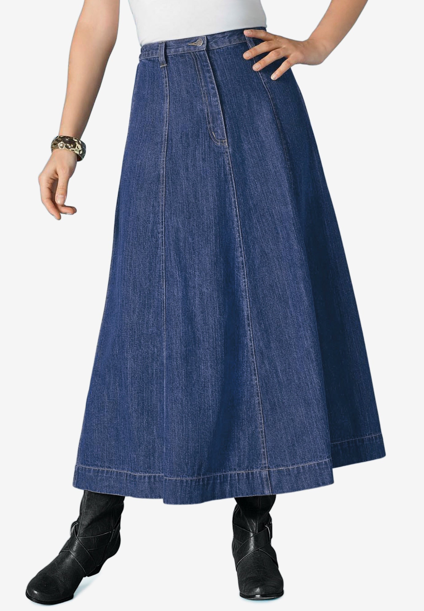 denim maxi skirt amazon