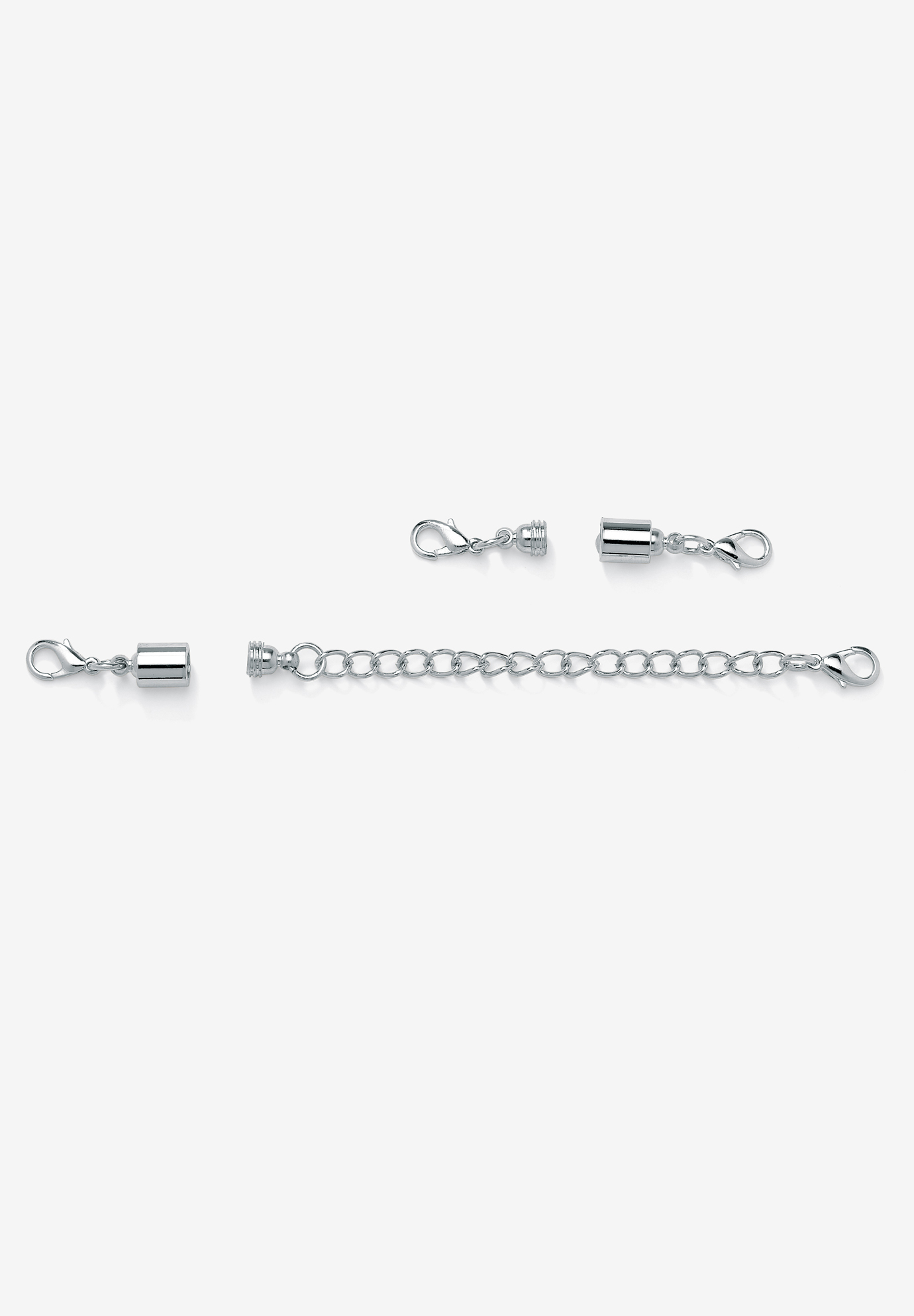 Silver Tone Chain Necklace Extender (8mm), 5.5&quot;, SILVER