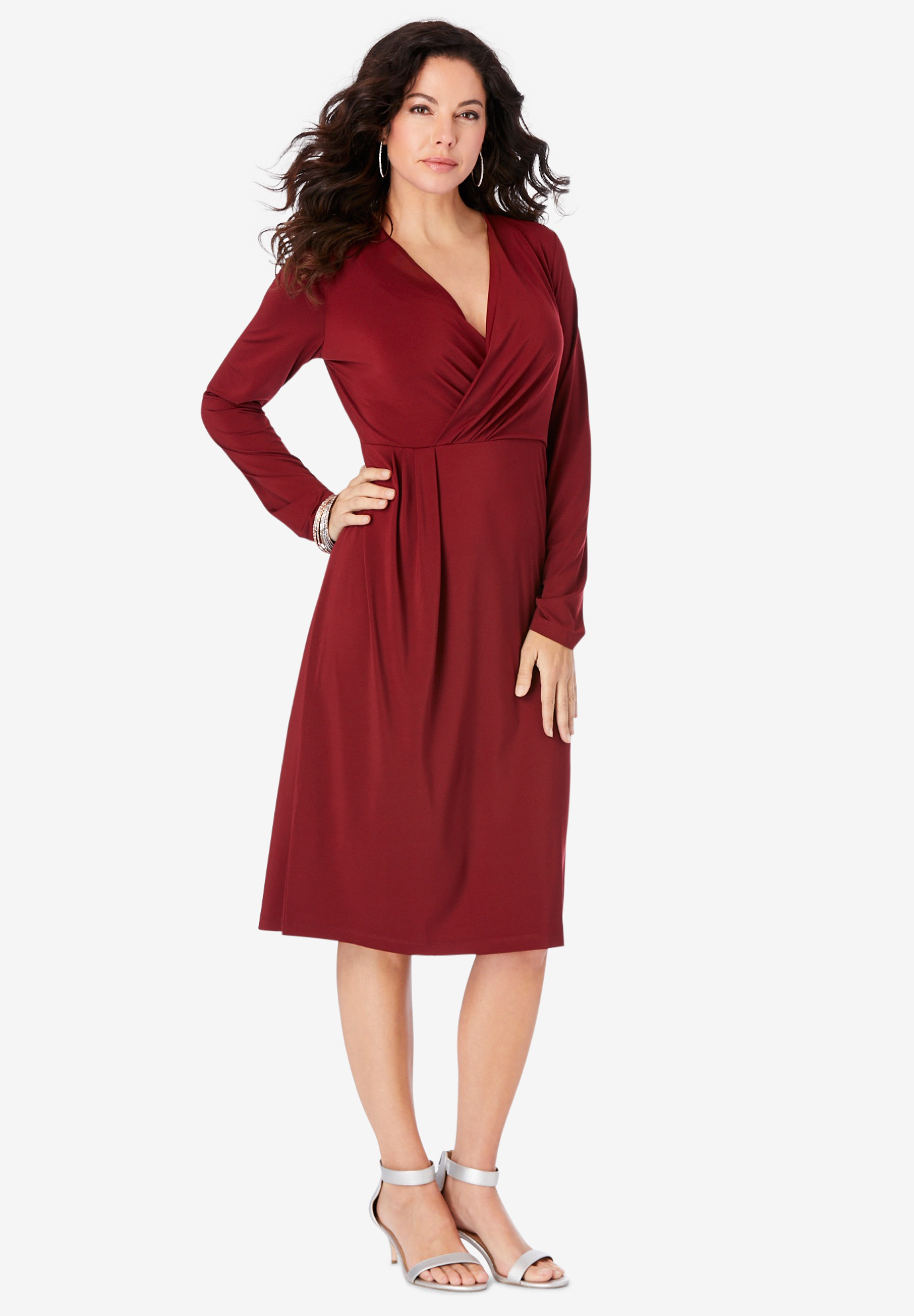 Ultrasmooth® Fabric Wrap Dress, 