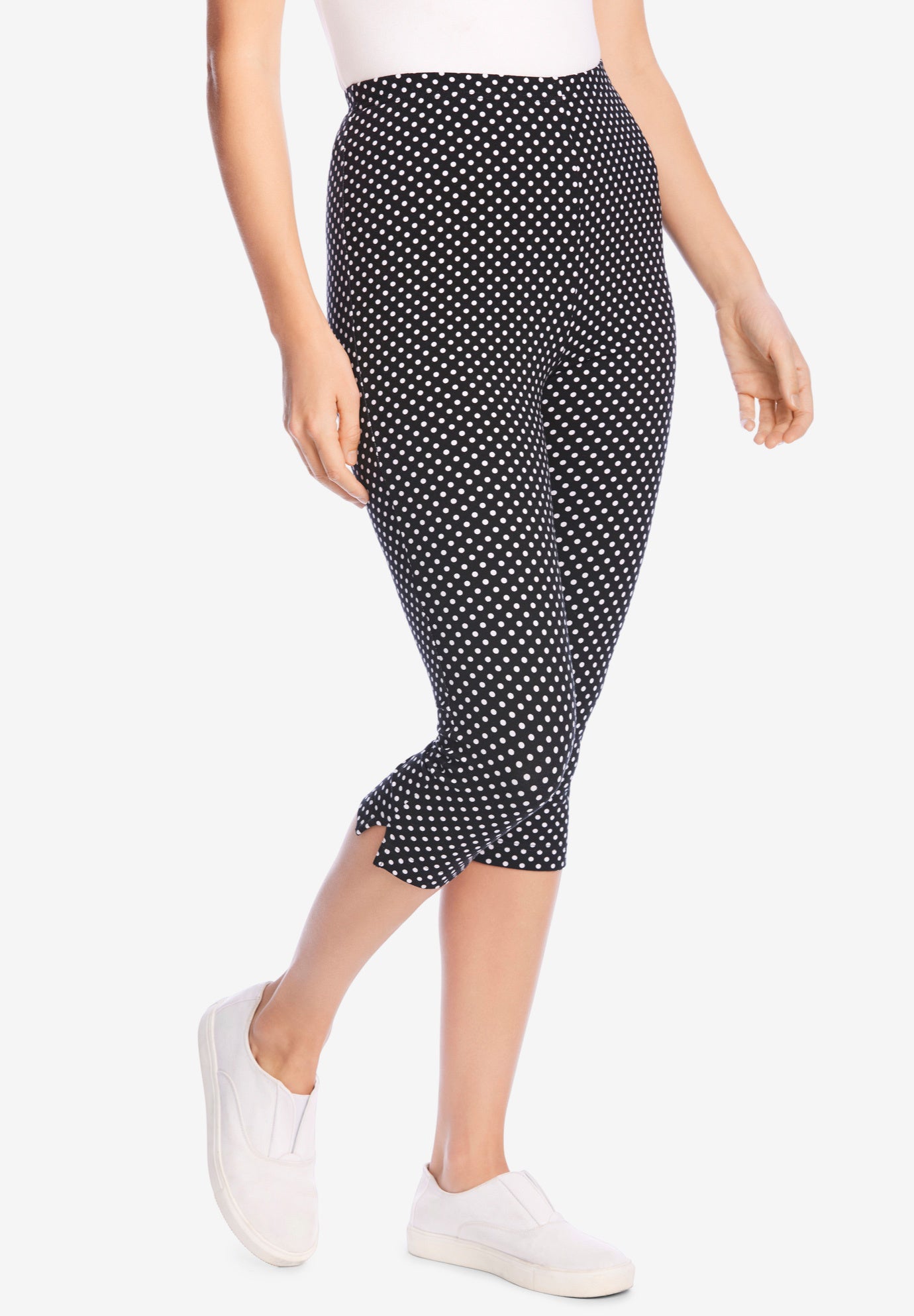 Stretch Cotton Printed Capri Legging | OneStopPlus