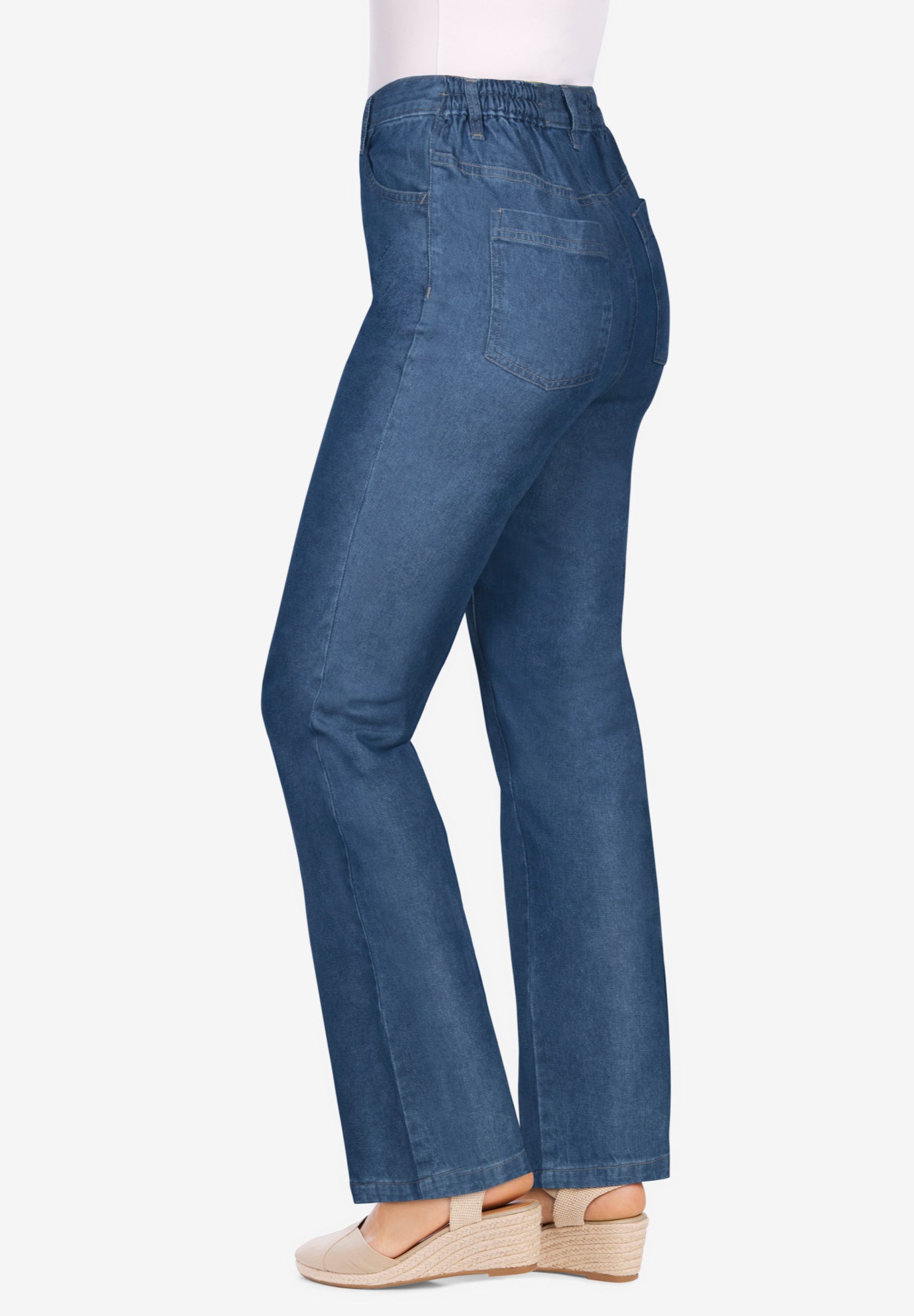 SideElastic Straight Leg Cotton Jean OneStopPlus