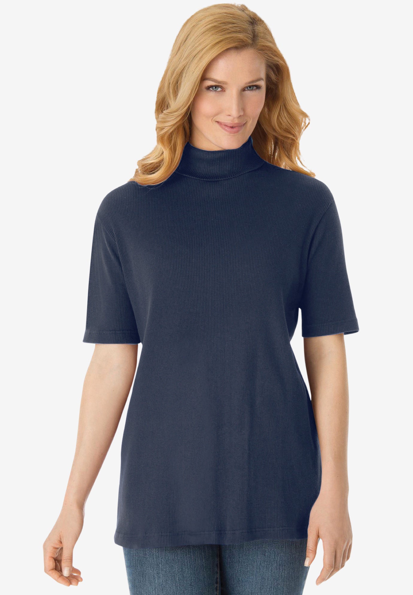 short sleeve turtleneck outfit