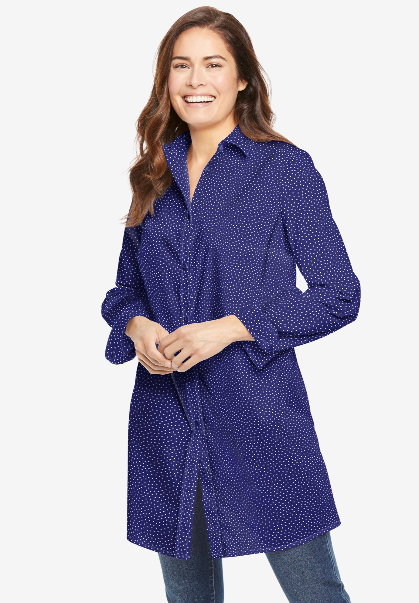 Perfect Long-Sleeve A-Line Tunic, 