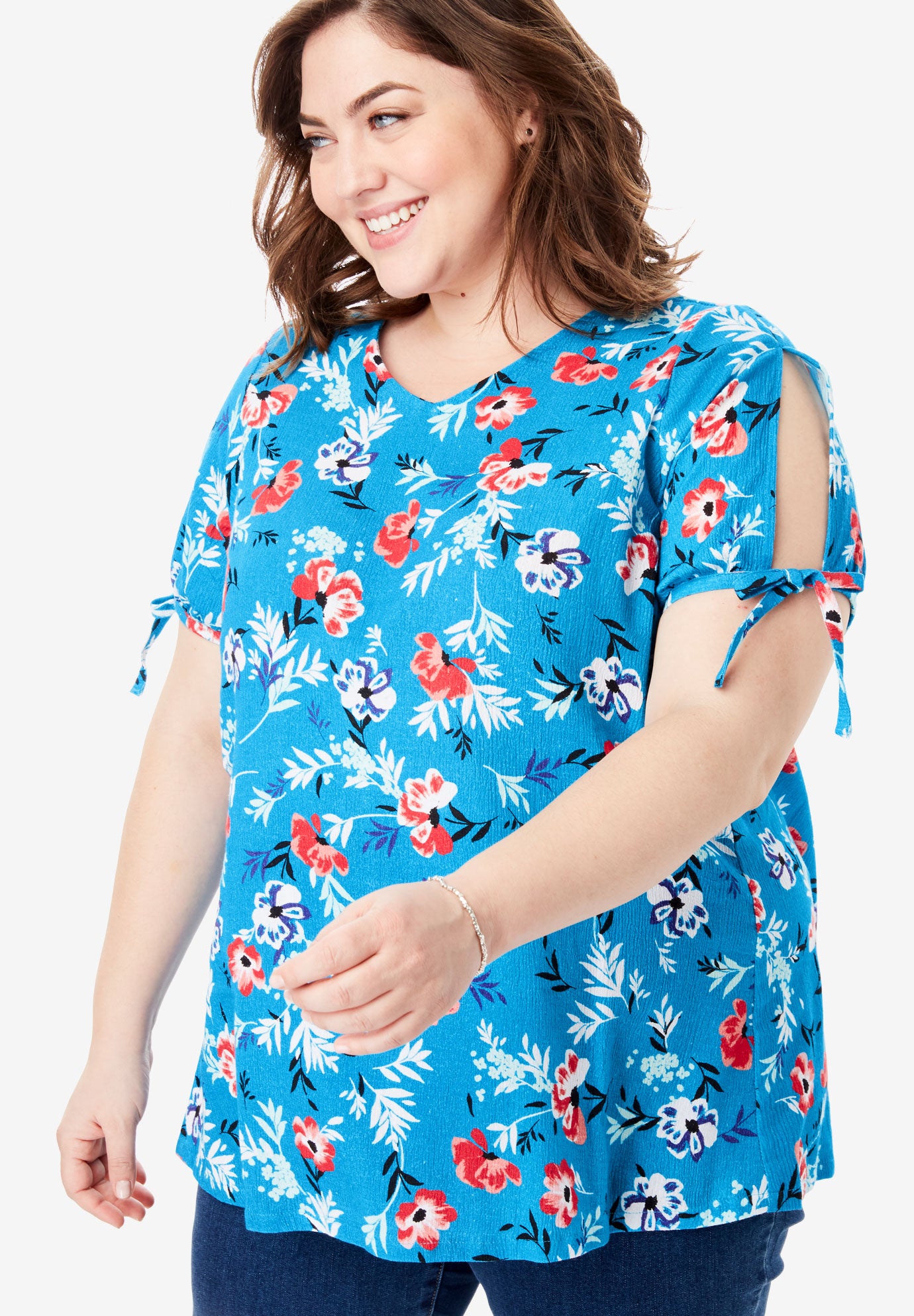 Cotton Gauze SlitSleeve Top OneStopPlus