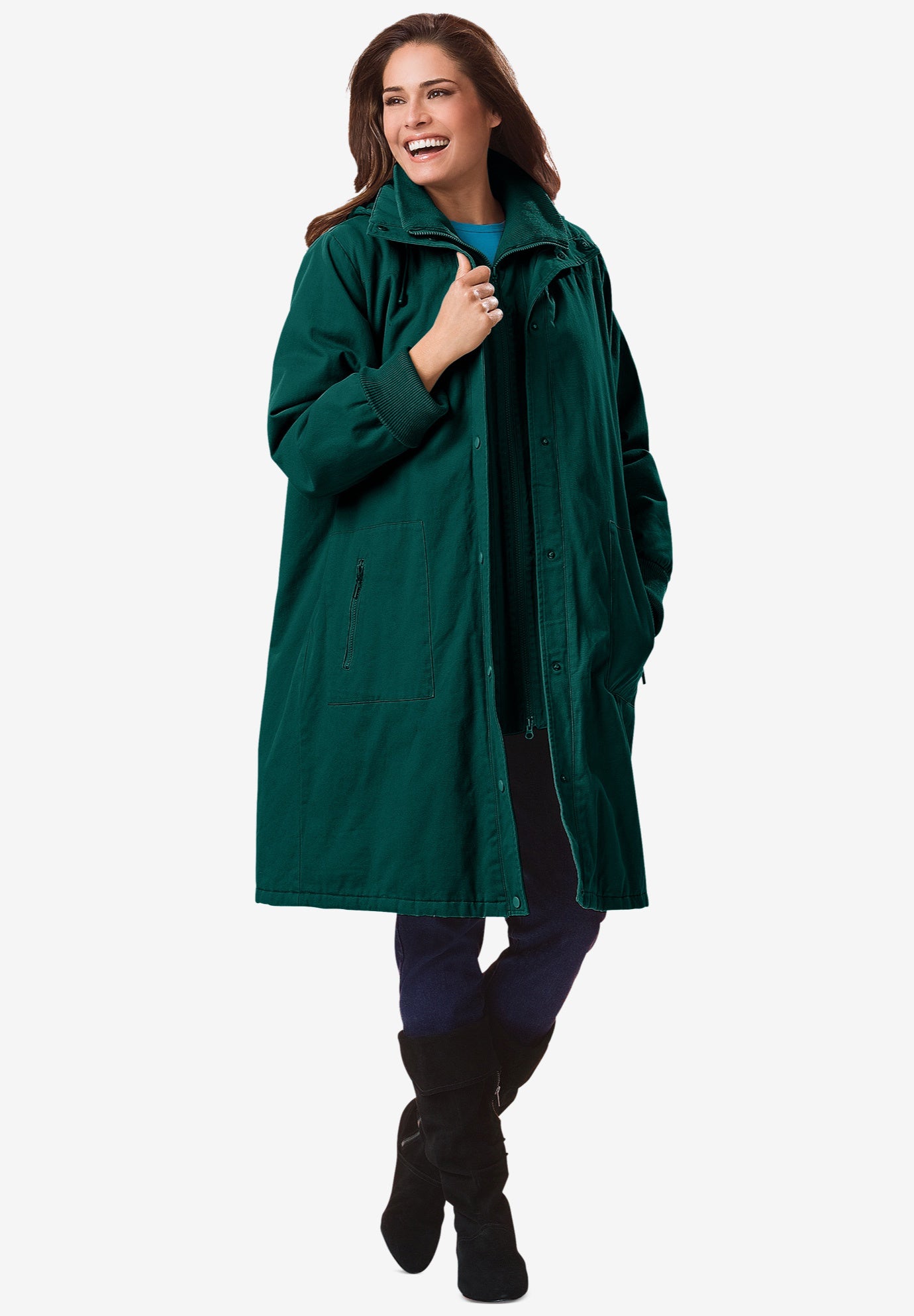 plus size stadium coat