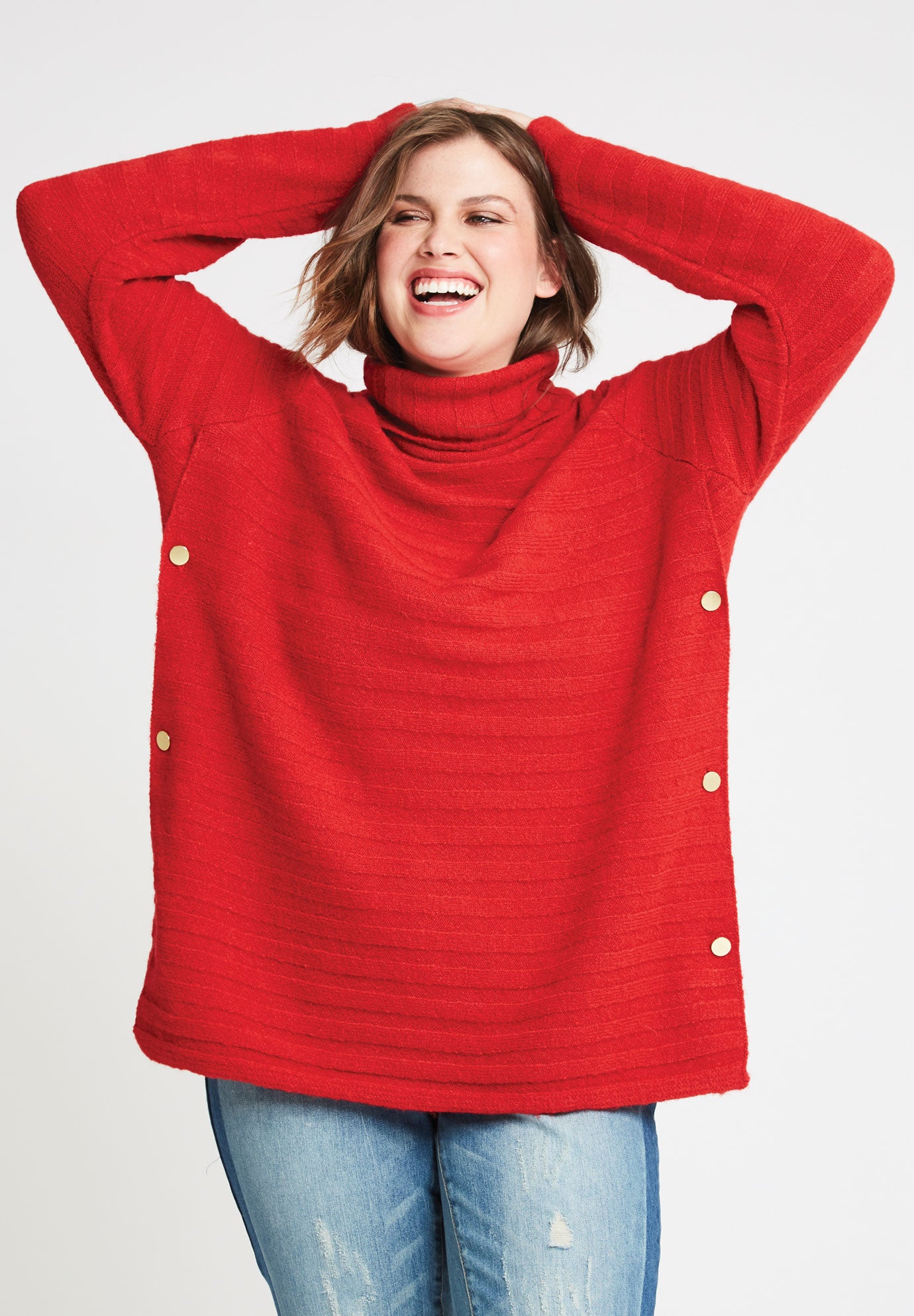 turtleneck button up