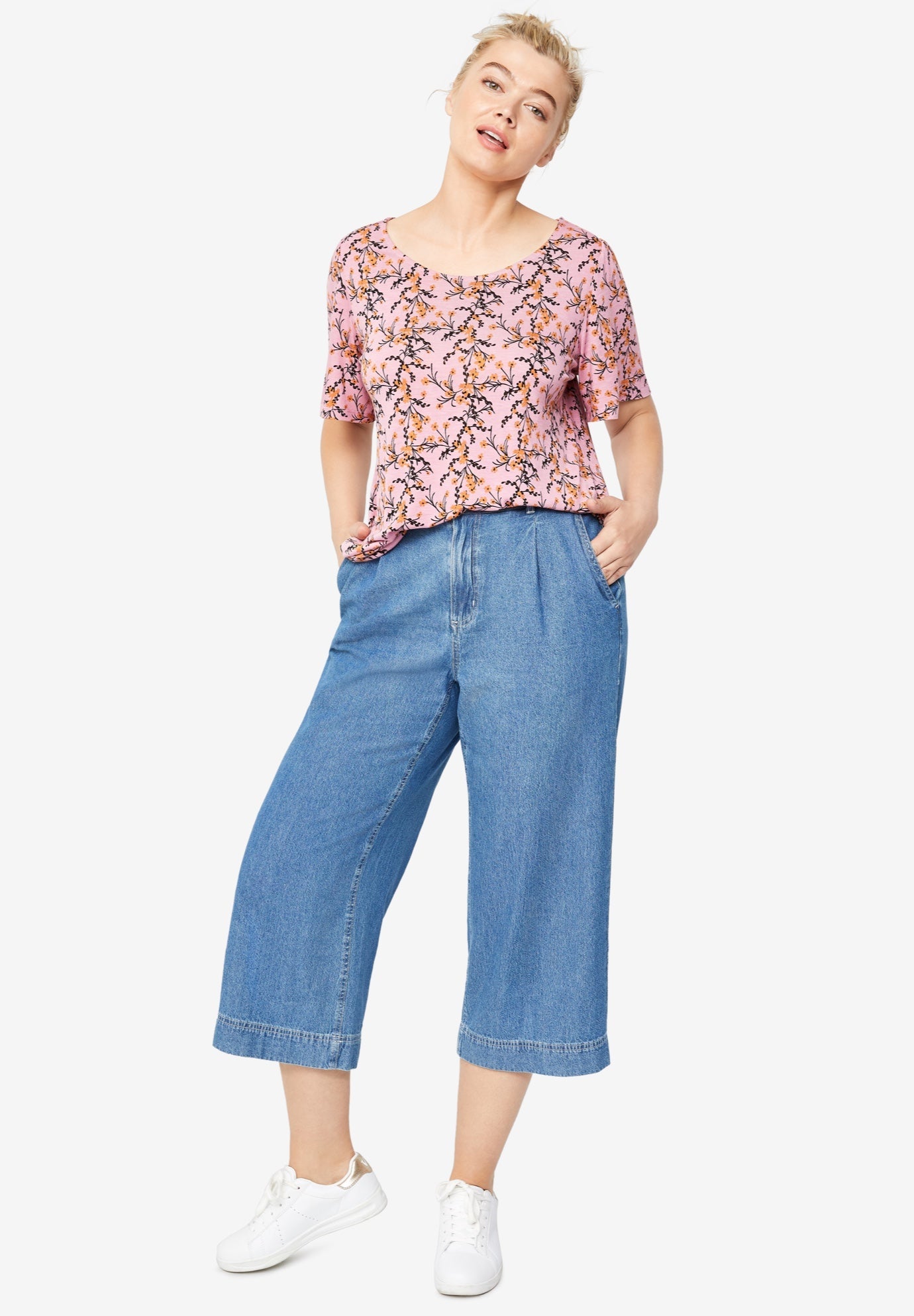 WideLeg Crop Jeans OneStopPlus