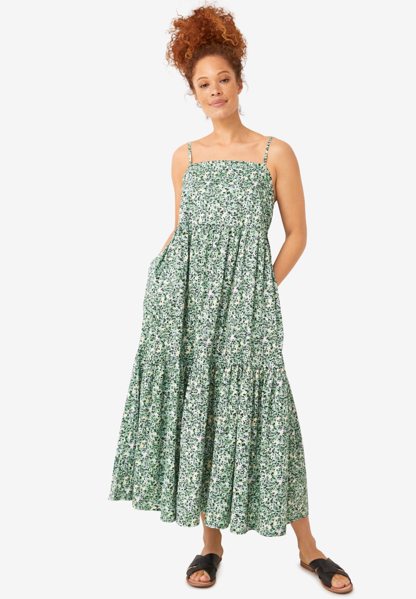 Tiered Cotton Maxi Dress | OneStopPlus