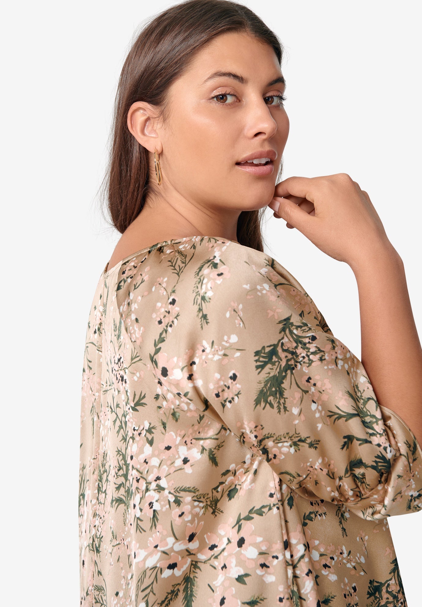 satin tunic blouse