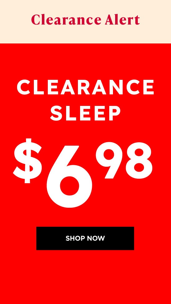 clearance on sleepwear shop now