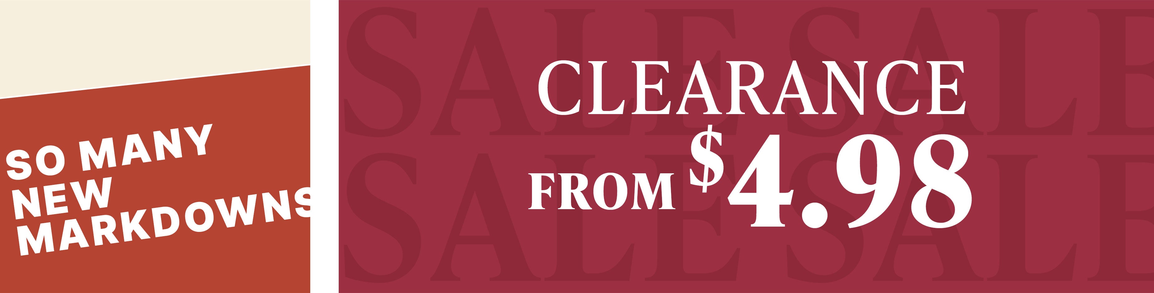 Clearance from $4.98 shop all clearance