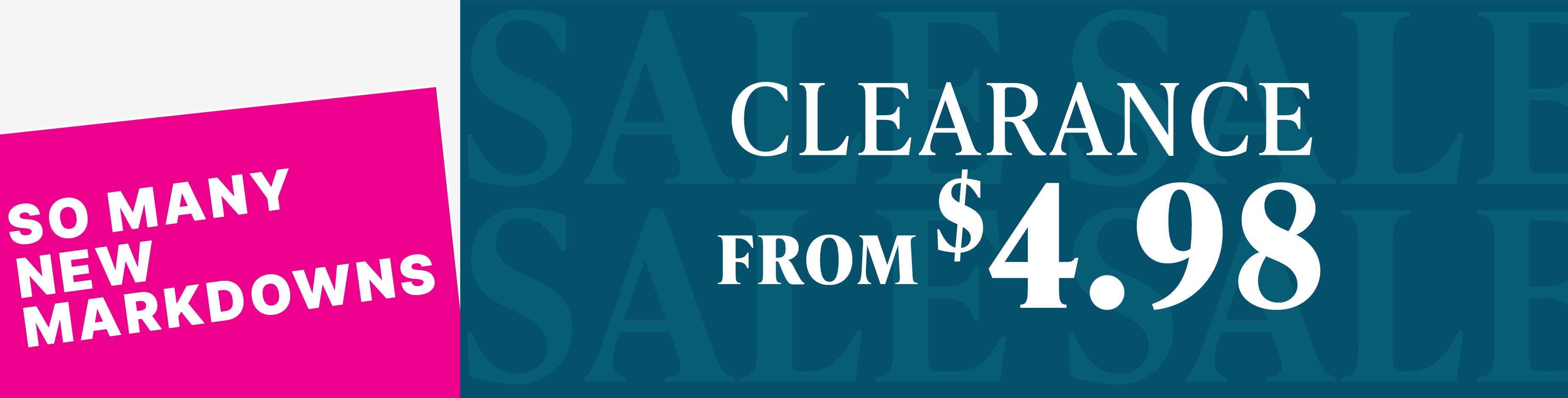 Clearance from $4.98 shop all clearance