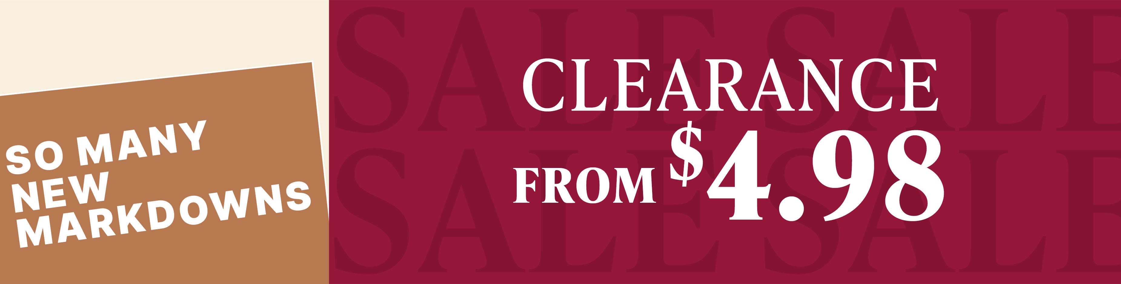 Clearance from $4.98 shop all clearance