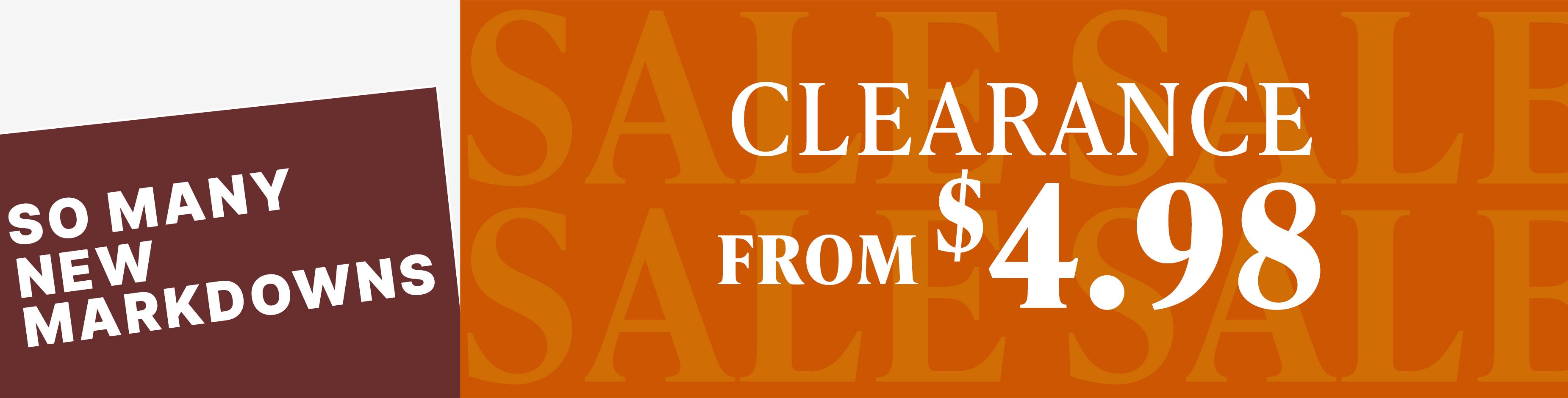 Clearance from $4.98 shop all clearance