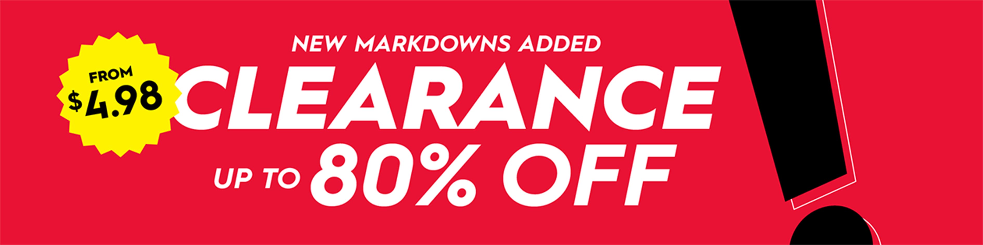 Clearance up to 80% off
