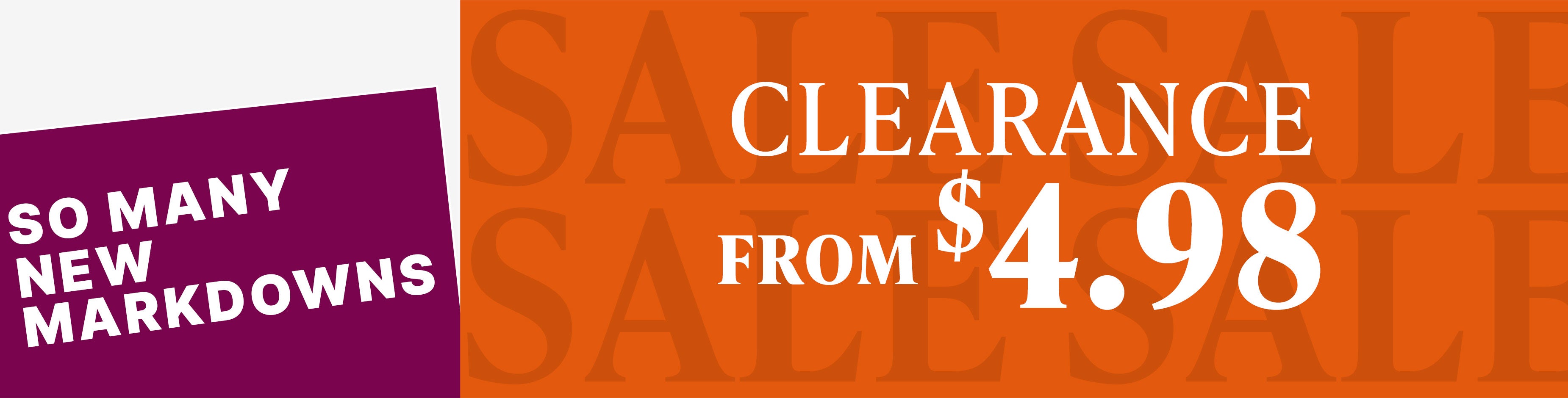 Clearance from $4.98 shop all clearance