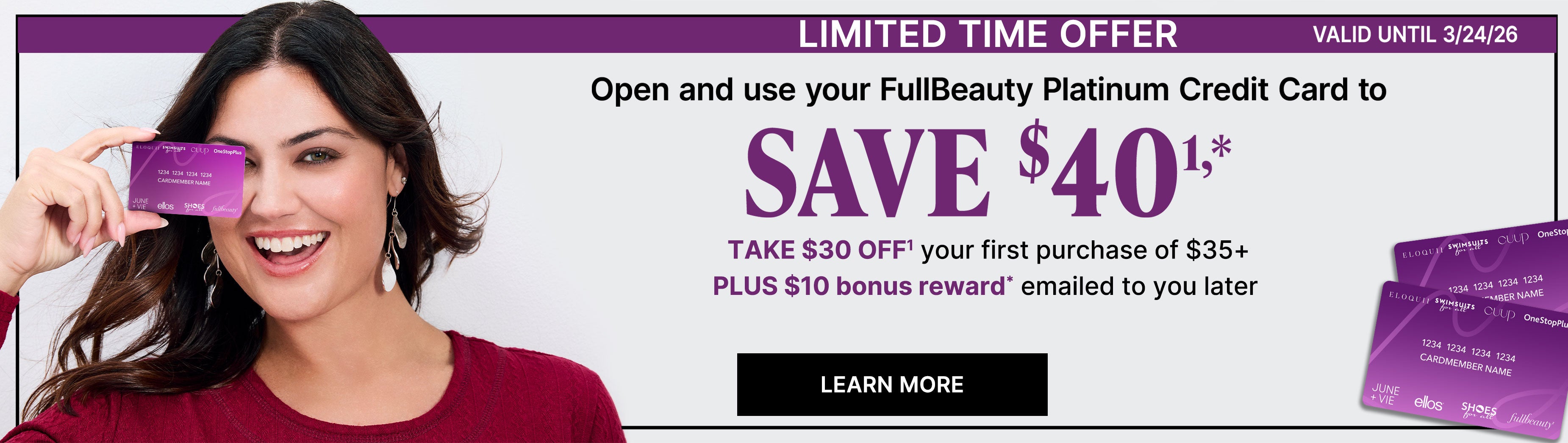 limited time offer on Plcc card