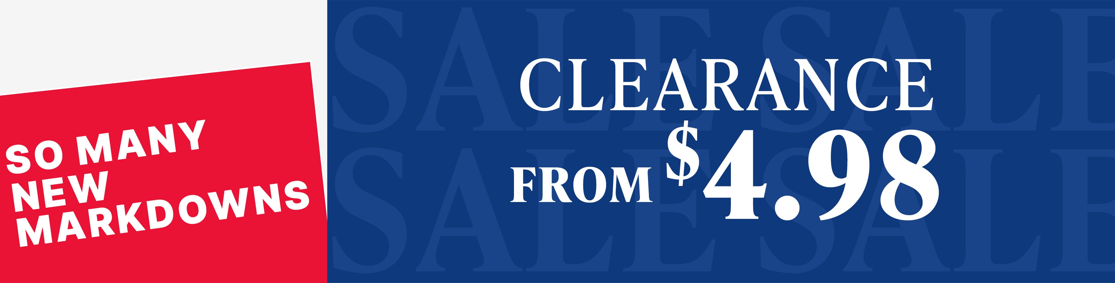 Clearance from $4.98 shop all clearance