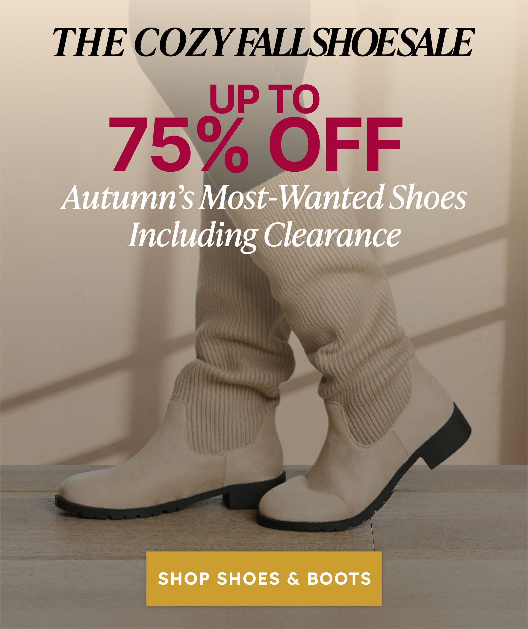 upto 75% off on Shoes shop now