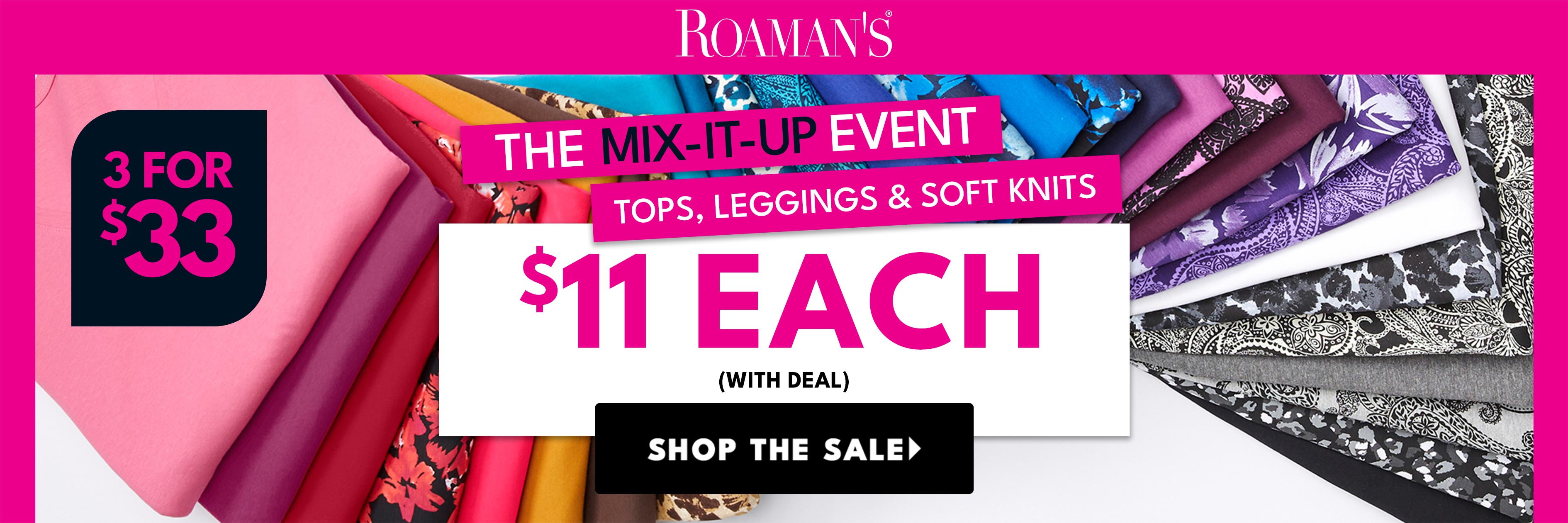 Romans3 for 33 the mix it up event $11 each with deal shop the sale