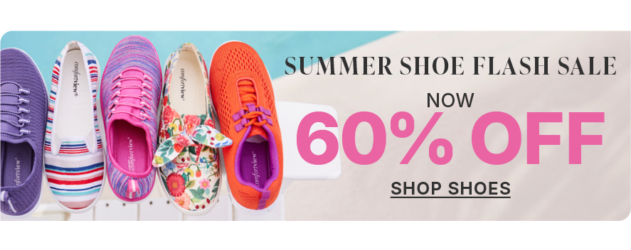 SUMMER SHOE FLASH SALE NOW 60% OFF