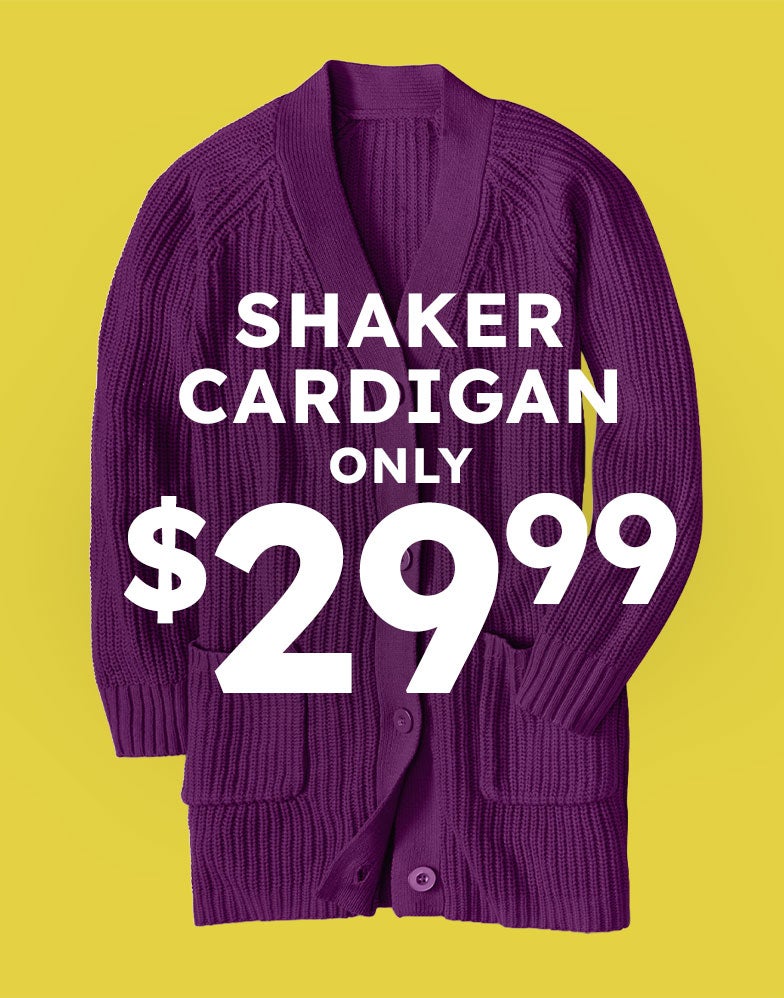 Shaker Cardigan $29.99