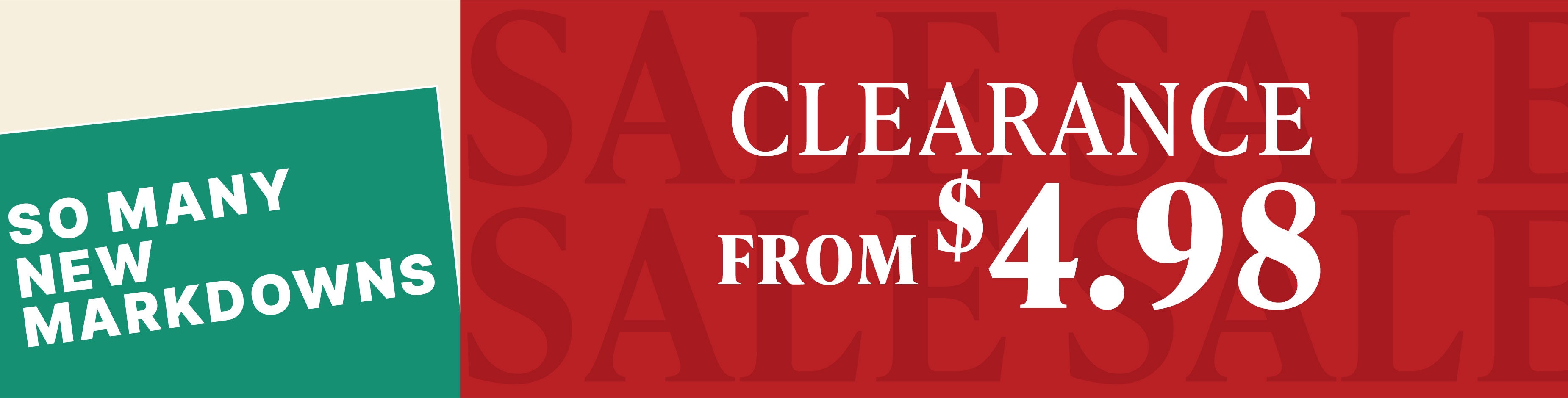 Clearance from $4.98 shop all clearance