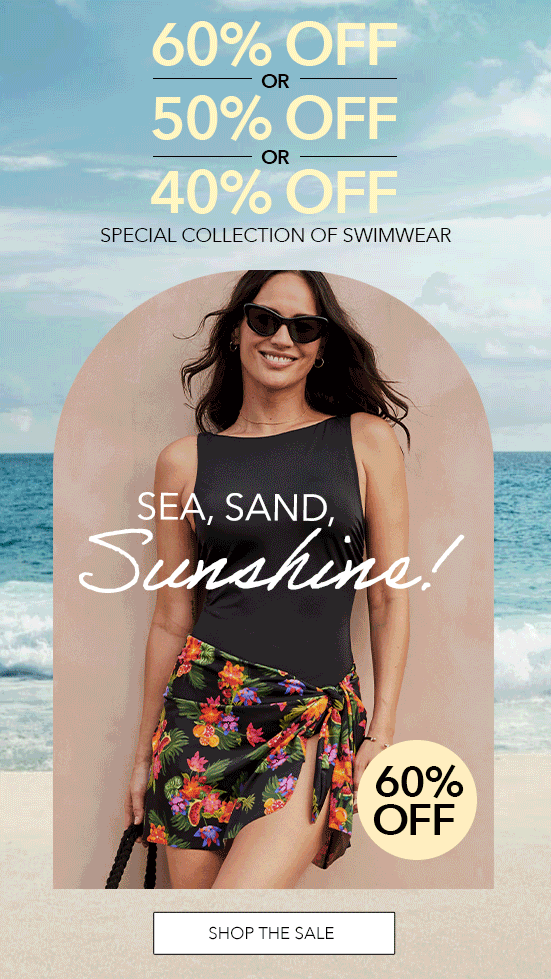  60% Off, 50% Off, 40% Off shop now