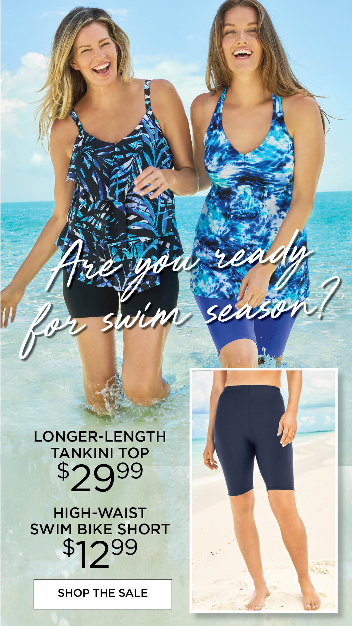 Longer Length Tankini @ $29.99  
