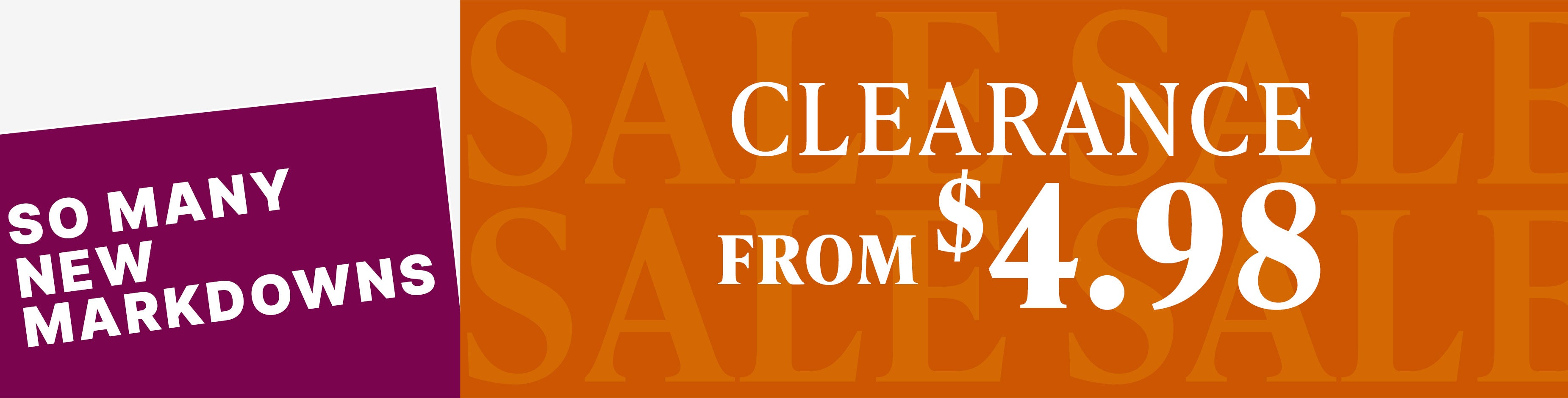 Clearance from $4.98 shop all clearance