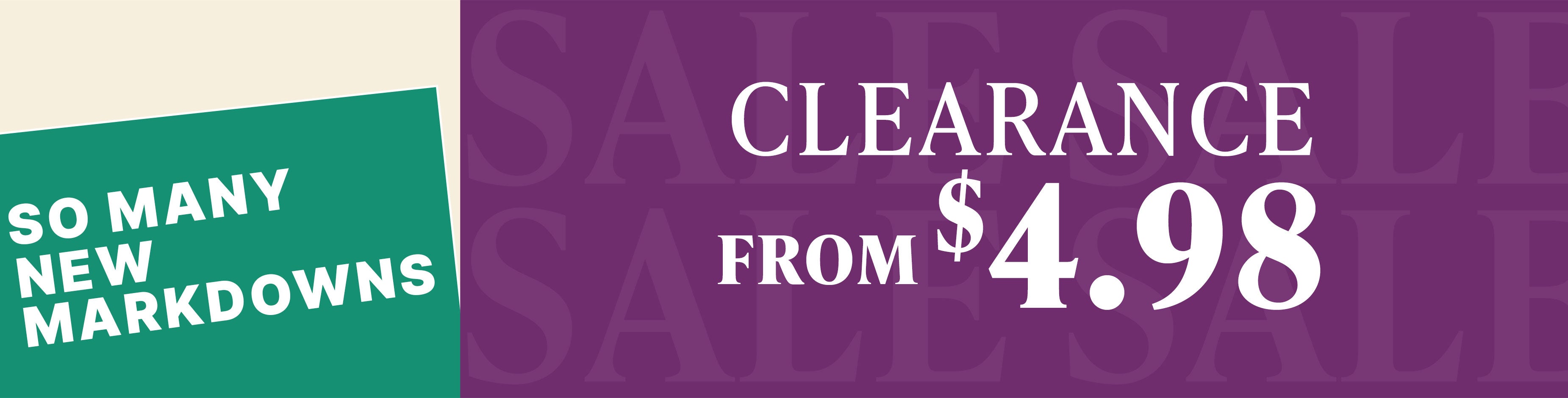 Clearance from $4.98 shop all clearance