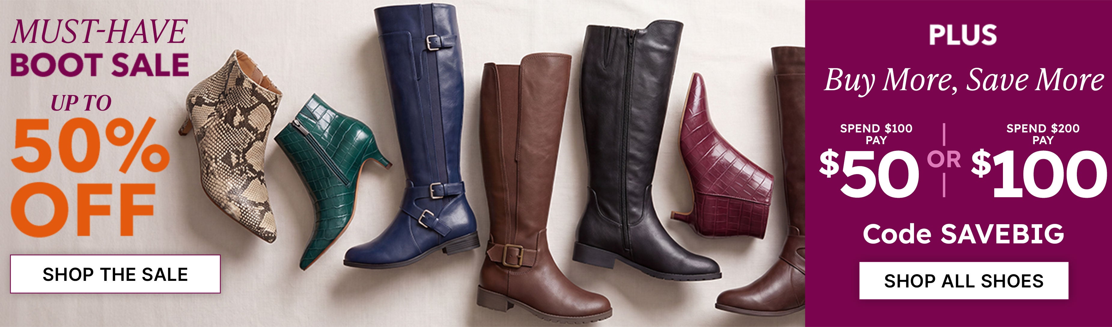 Boot Sale SHOP NOW