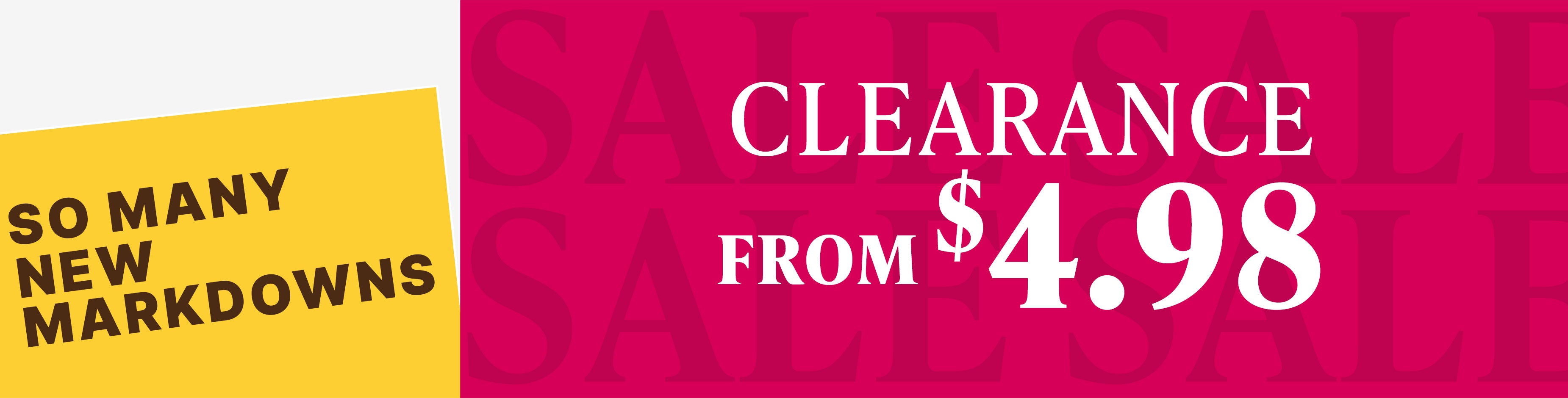 Clearance from $4.98 shop all clearance