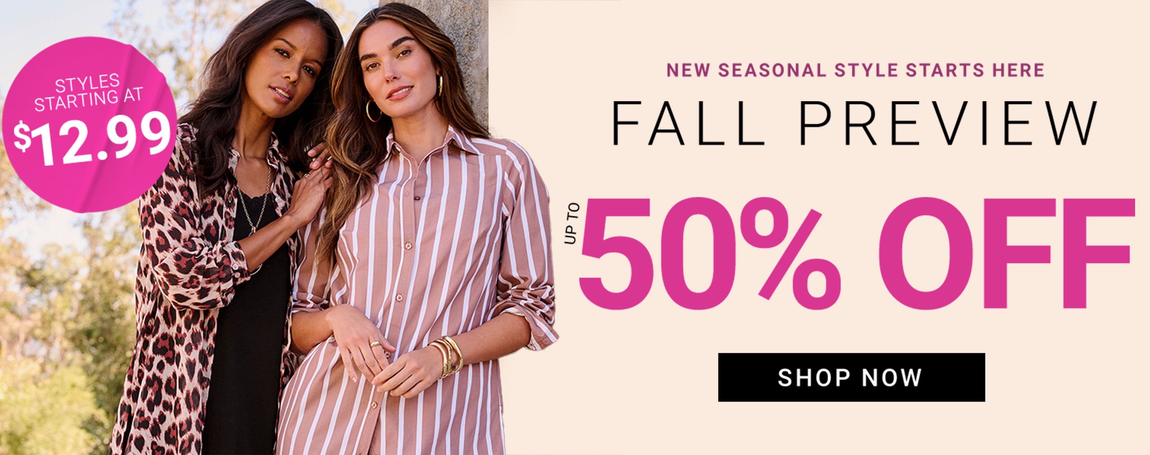 sitewide 50% off with code SHOPNOW
