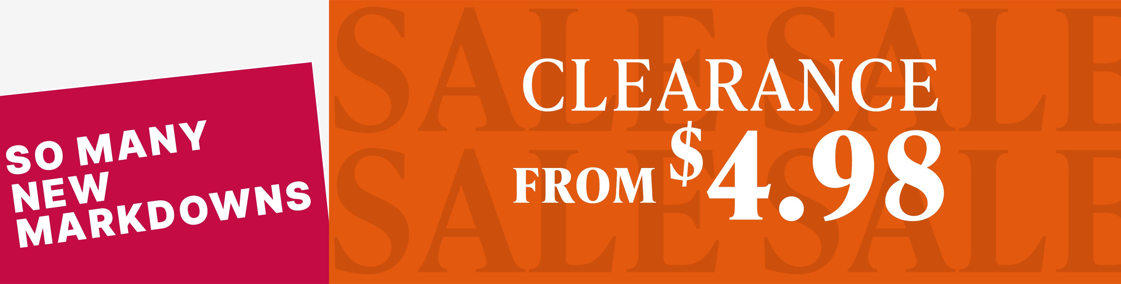 Clearance from $4.98 shop all clearance