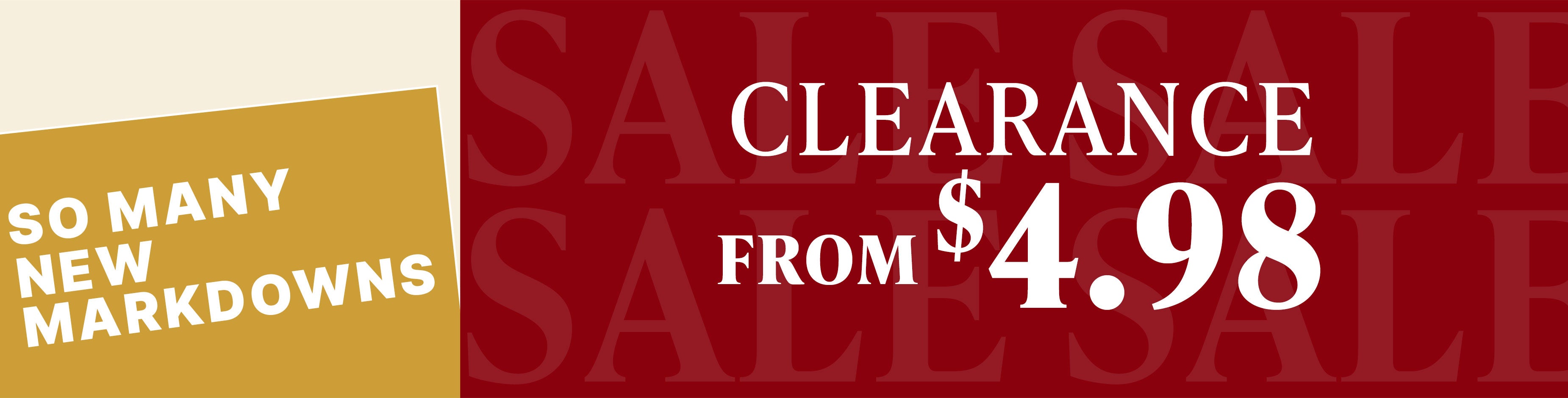 Clearance from $4.98 shop all clearance