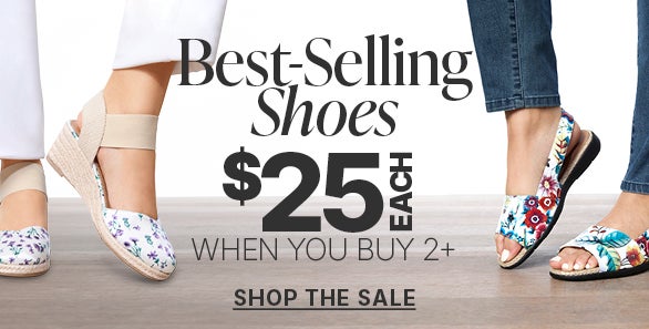 Shop Best-Selling Shoes: $25 each when you buy 2+