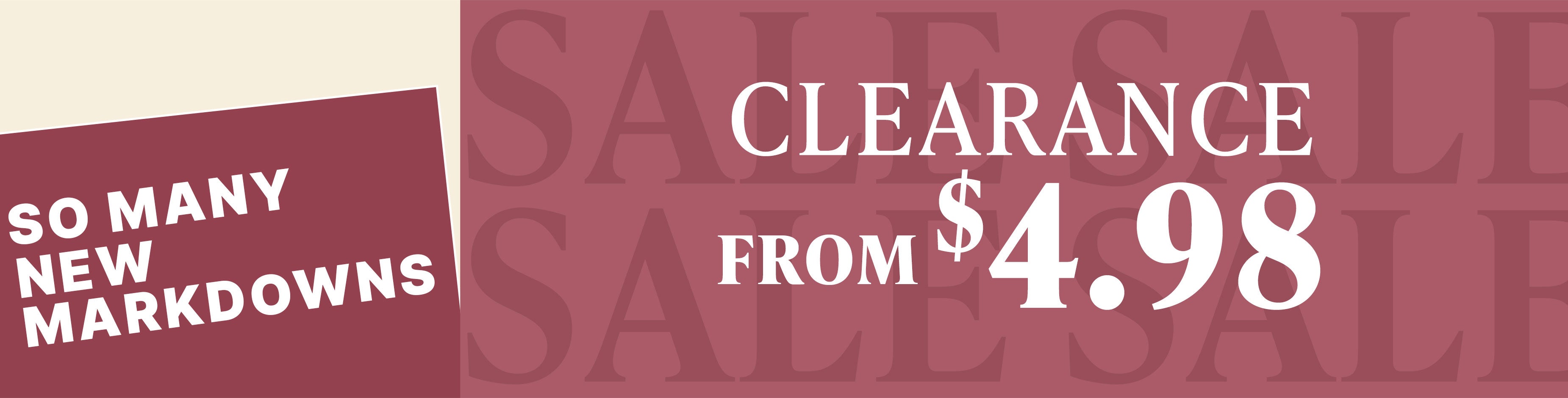 Clearance from $4.98 shop all clearance