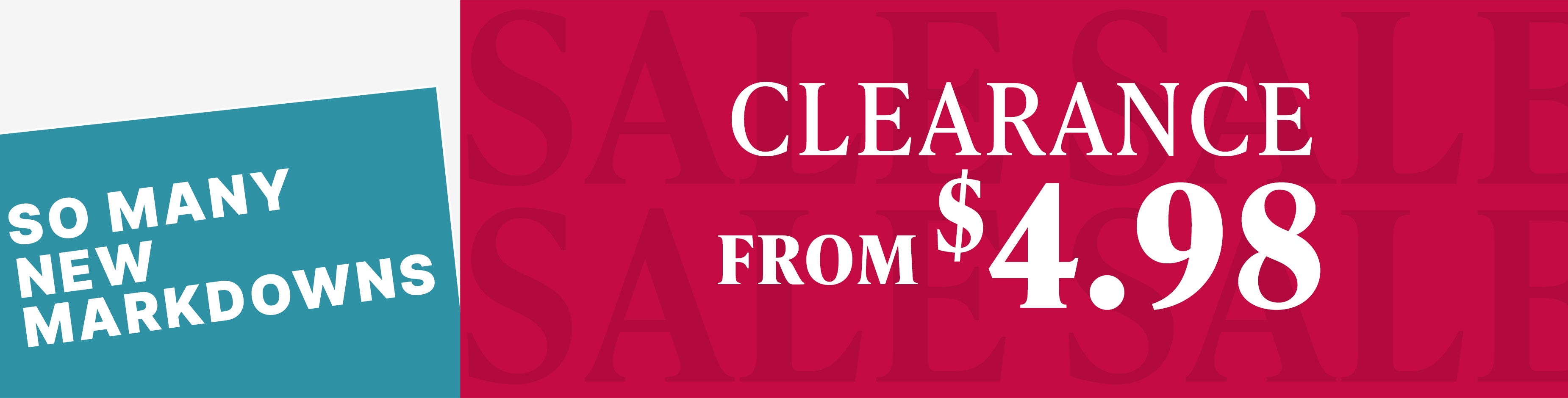 Clearance from $4.98 shop all clearance