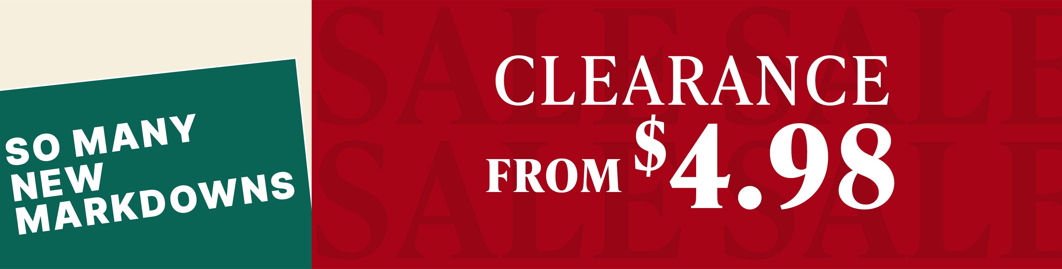 Clearance from $4.98 shop all clearance
